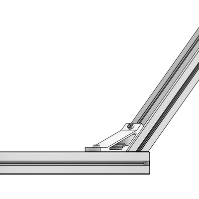 40-570-0 MODULAR SOLUTIONS ANGLE BRACKET 45MM WIDE 135 DEGREES, MOUNTING HARDWARE NOT INCLUDED